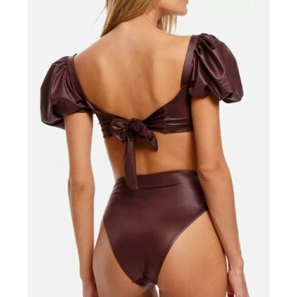 Agua Bendita GOLD Calista Bikini Top NWT Sz. M - Picture 2 of 6